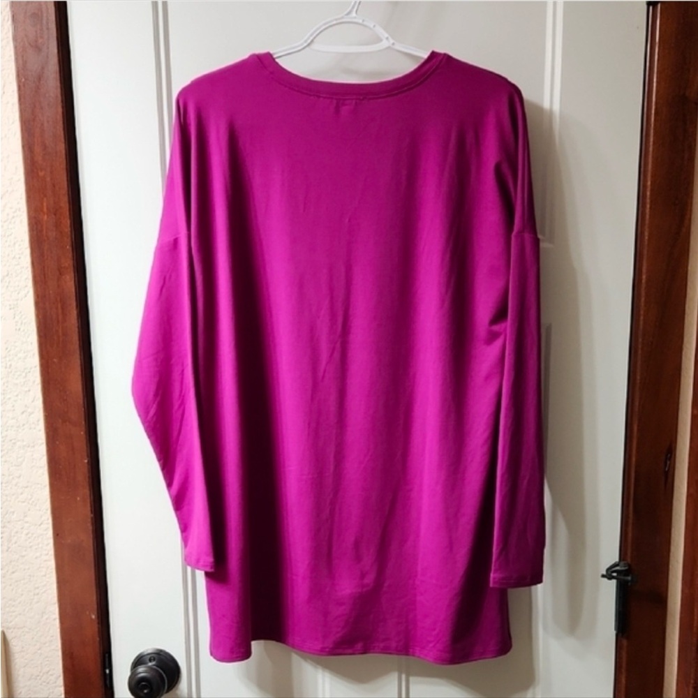 Zenana Brushed Microfiber V-Neck Long Sleeve Loungewear Set Medium NWOT - Picture 5 of 5